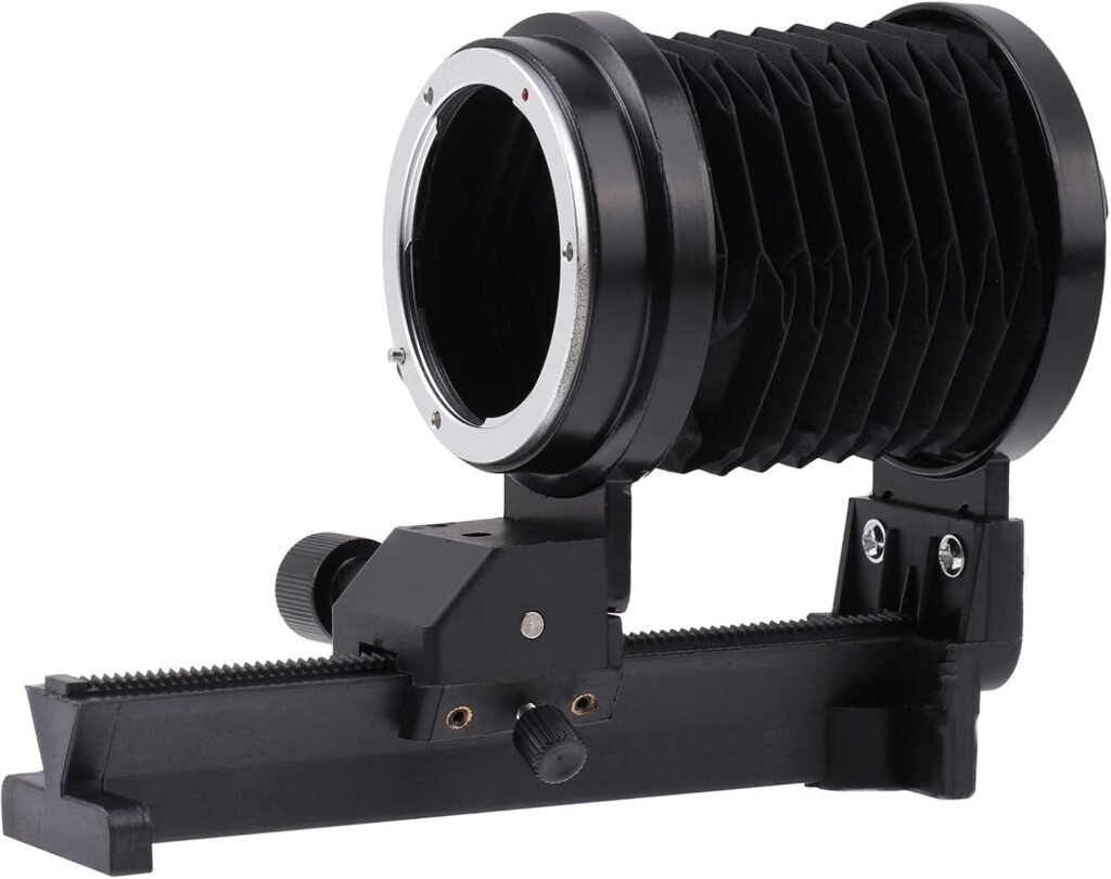 Macro balg uitbreidingsapparaat met inklapbare lens en enkele rail slider voor Sony E-Mount camera's