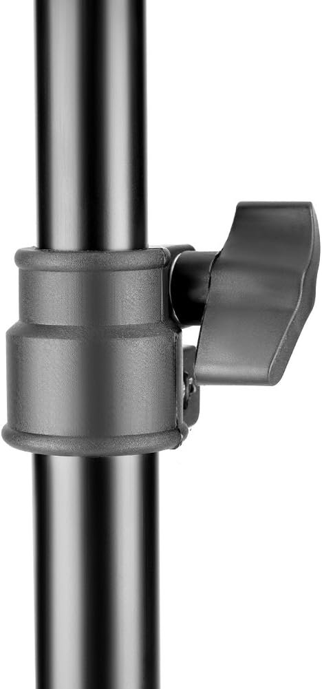 Aluminium lichtstatief 190 cm zwart voor studioverlichting en softboxen, set van 2 stuks