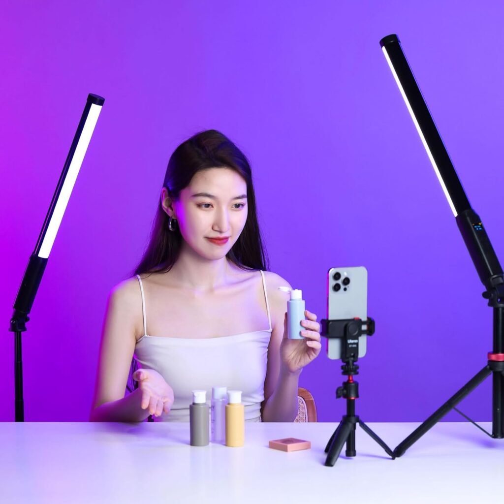 Draagbare RGB videolichtstick 10W voor fotografie en portretverlichting, 2500K-9000K, met 3300mAh batterij