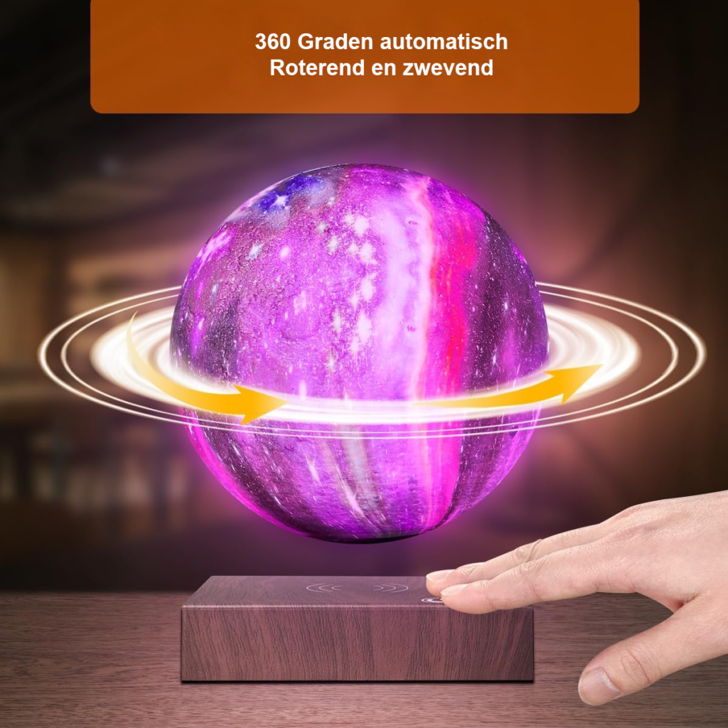 Magnetische zwevende wereldbol met roterende LED-verlichting voor thuis of kantoor