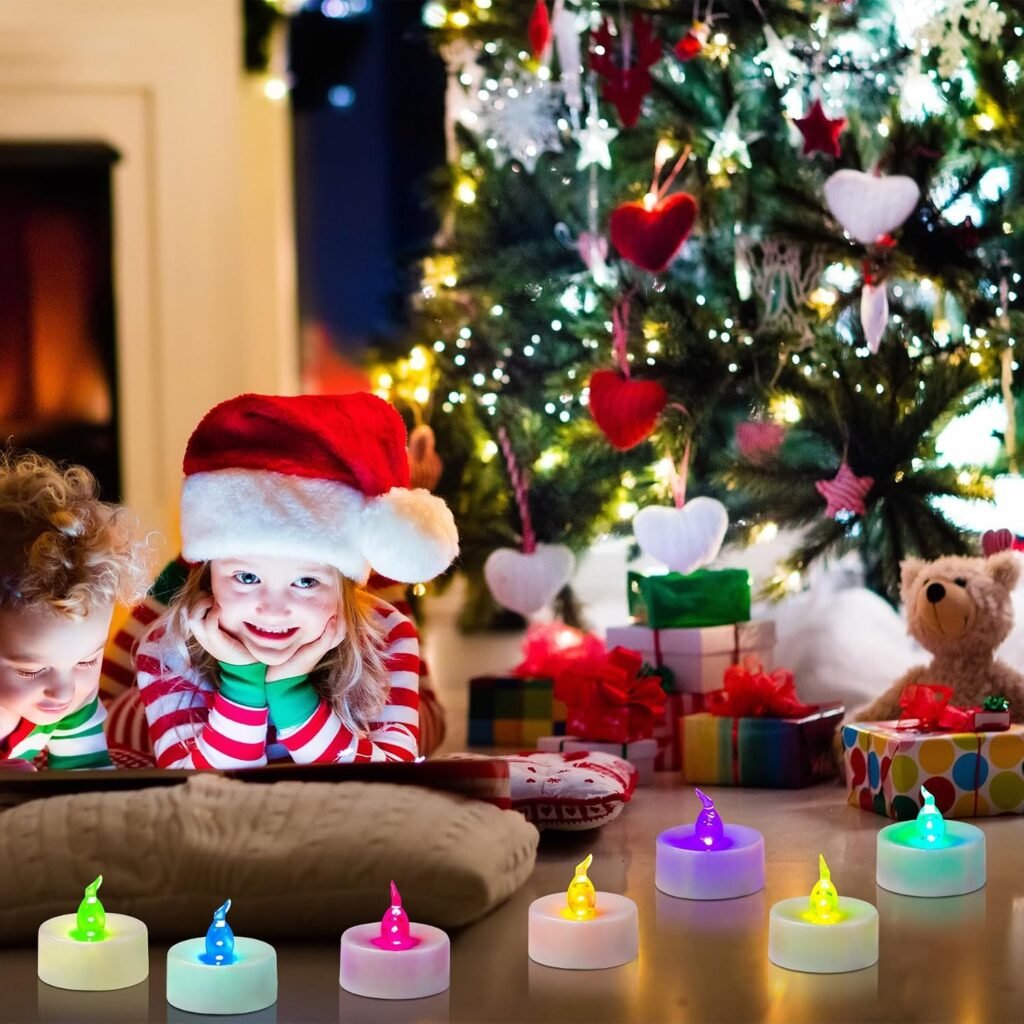36 elektrische LED-theelichtjes met kleurverandering op batterij voor sfeerverlichting en kerst