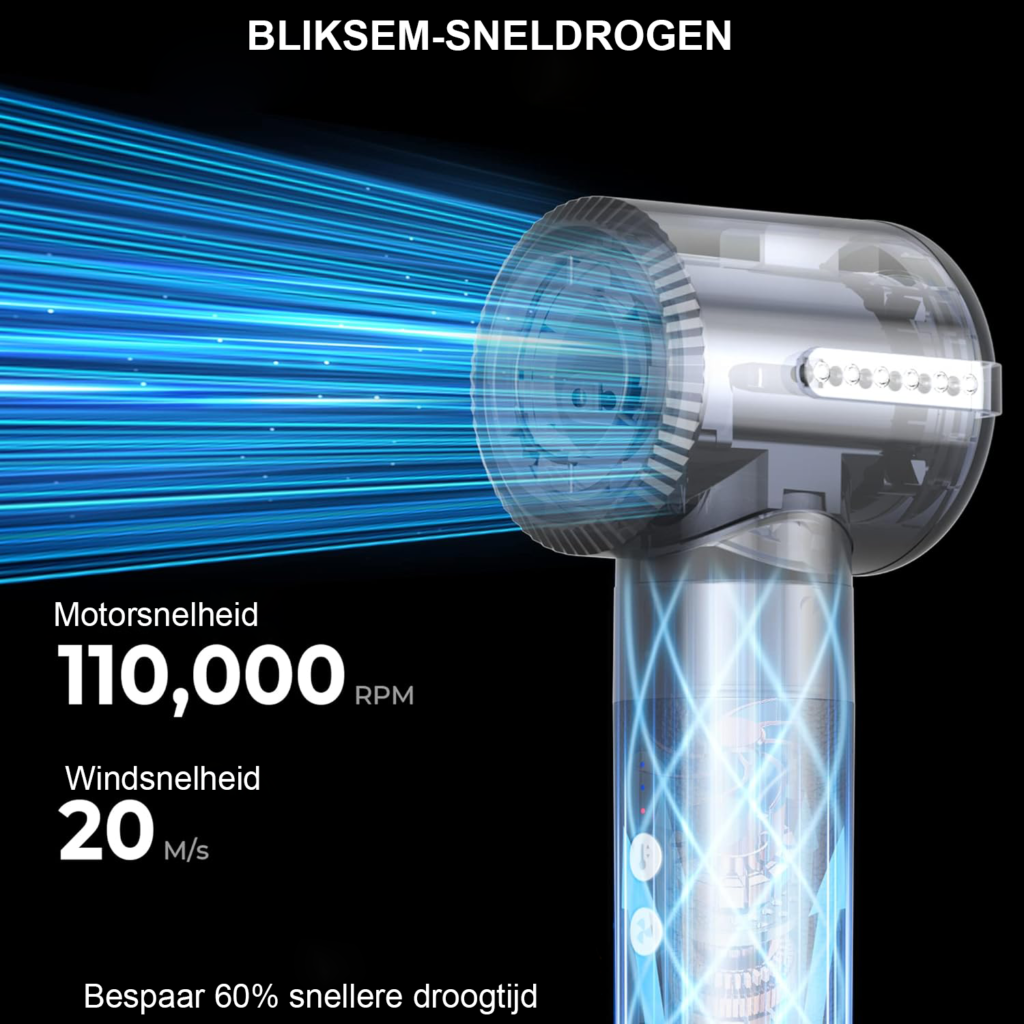 4-in-1 airstyler met föhn, diffuser, krultang en stylingborstel