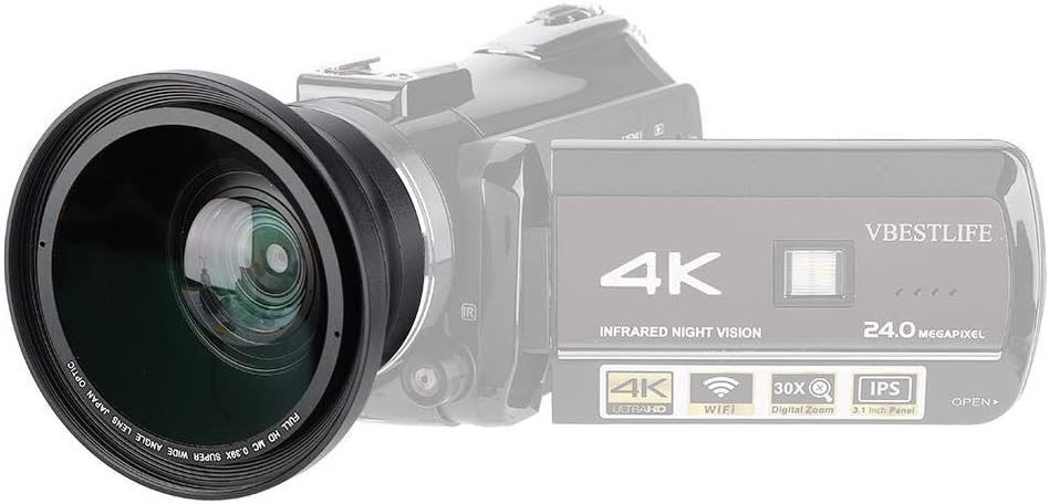 37 mm HD groothoeklens met macrolens en telefoonclip voor smartphone, camcorder en DSLR-camera