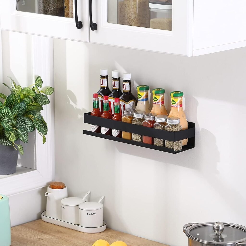Zwarte doucheplank voor wandmontage van 40 cm, schroefgemonteerde badkamerplank met ruime opbergruimte