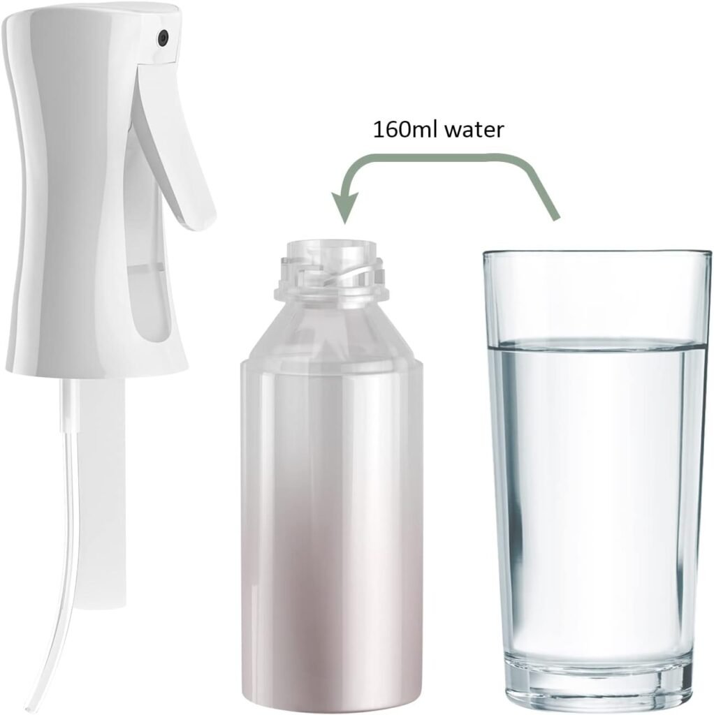 Sproeifles 160 ml transparant - fijne mistspray met instelbare nozzle voor haarverzorging, planten en reiniging