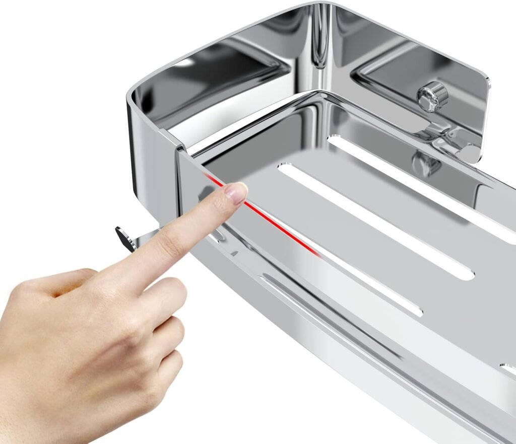RVS badkamer wandplank voor wandmontage, zilverkleurig opbergrek met installatiemateriaal inbegrepen