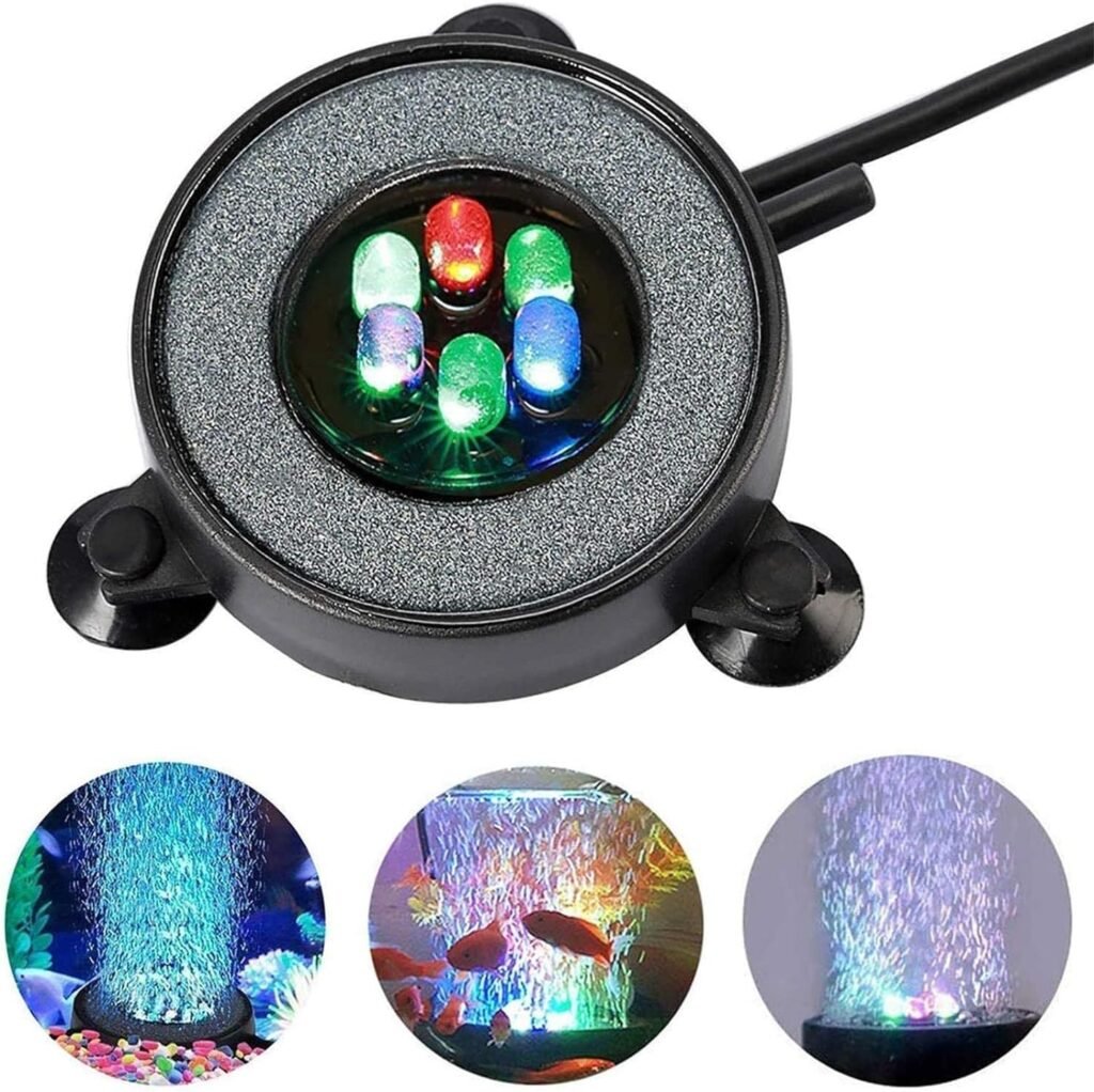 Aquarium ornament met luchtpomp en LED-verlichting als decoratie voor aquarium
