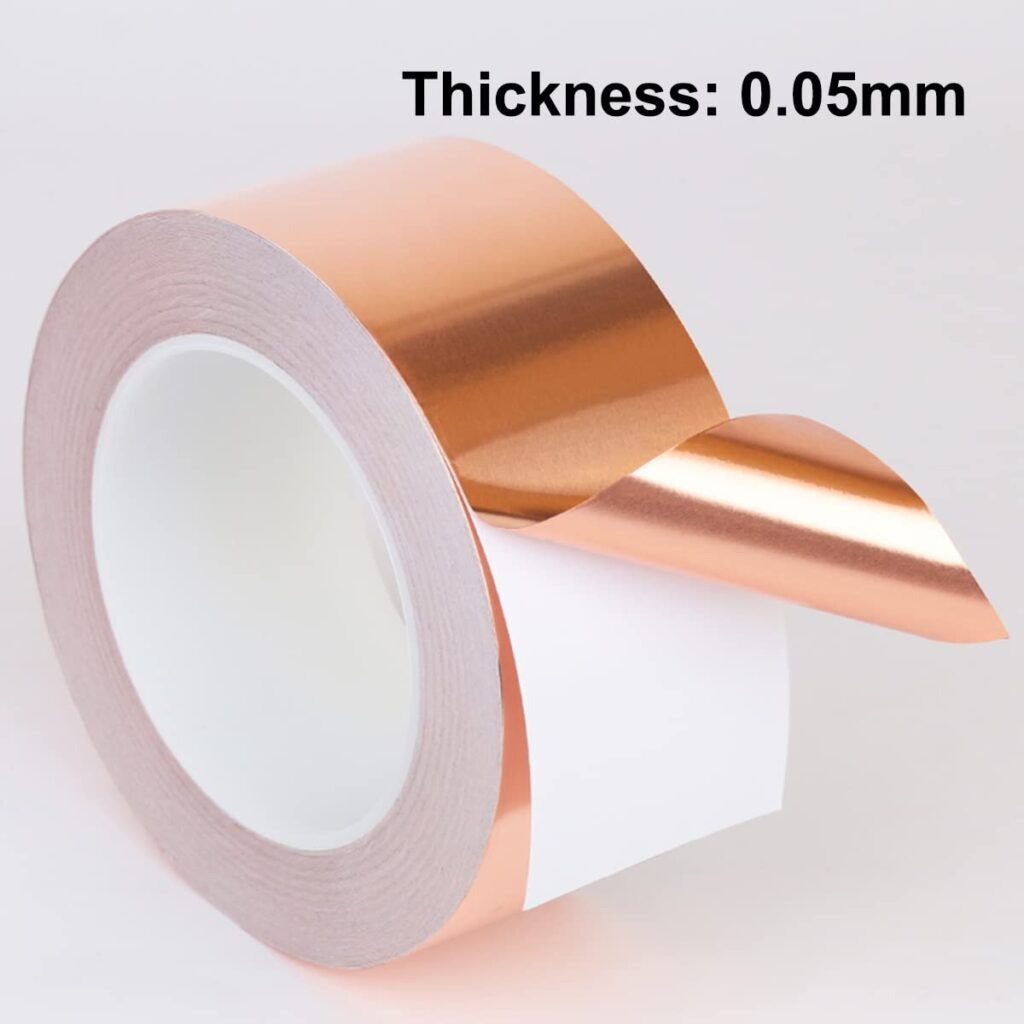 Zelfklevende koperen folietape 55mm x 20m voor EMI-afscherming, aarding en elektronische reparaties
