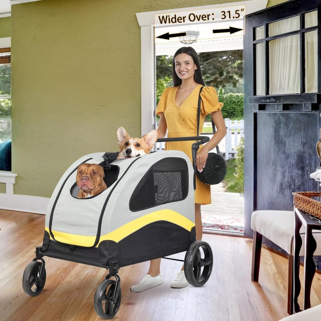 Opvouwbare hondenbuggy voor veilig en comfortabel dierenvervoer