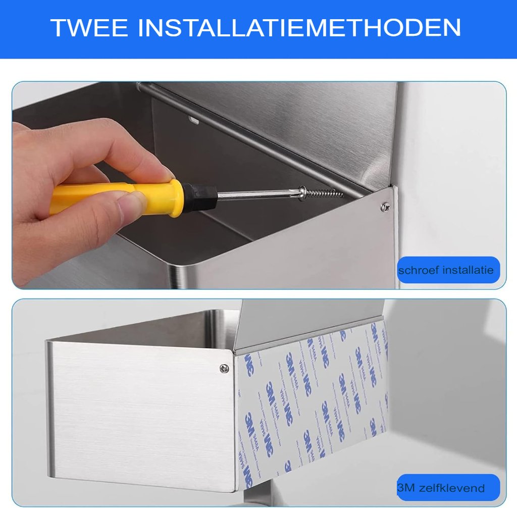 Zelfklevende toiletpapierhouder voor badkamer met toiletrolhouder strip