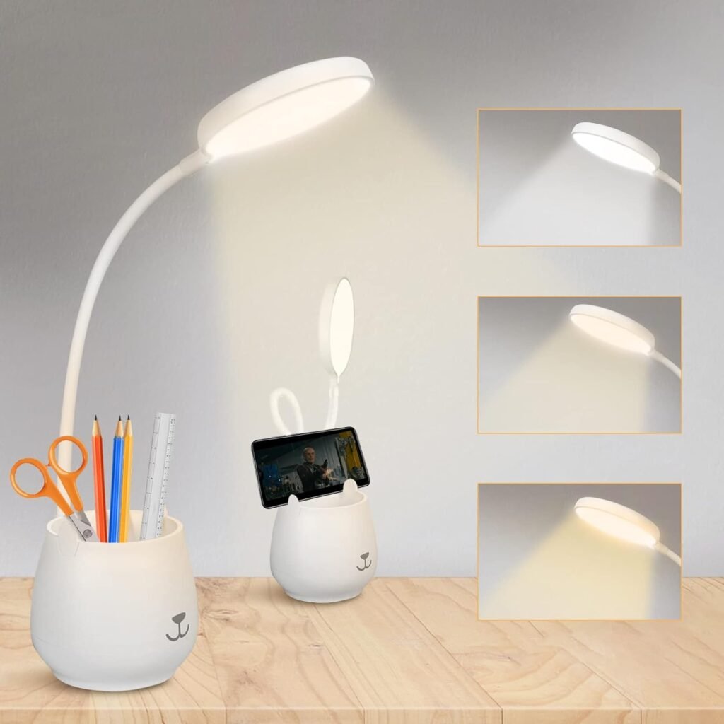 Telefoonhouder met LED-verlichting en verstelbare arm voor video-oproepen, make-up en lezen