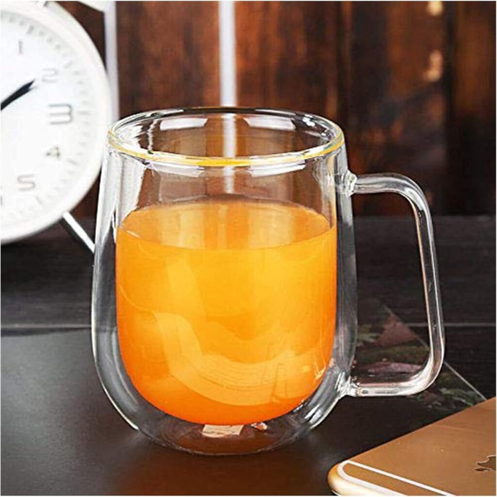 Dubbelwandige Koffiekopjes - Cappuccinokopjes van Borosilicaatglas - Thermische Isolatie - 250 ml - Vaatwasser- en Magnetronbestendig