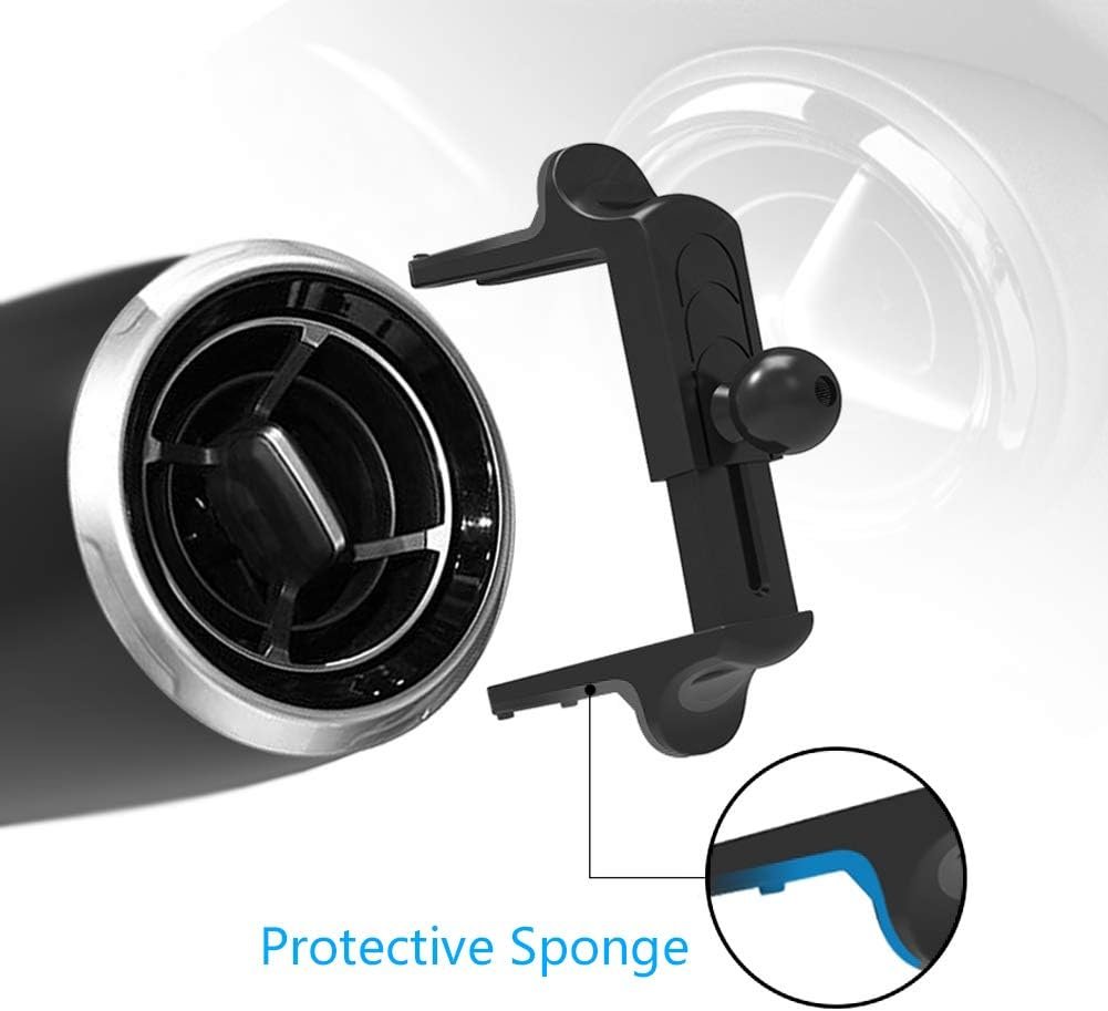 Telefoonhouder voor ronde ventilatieroosters in de auto