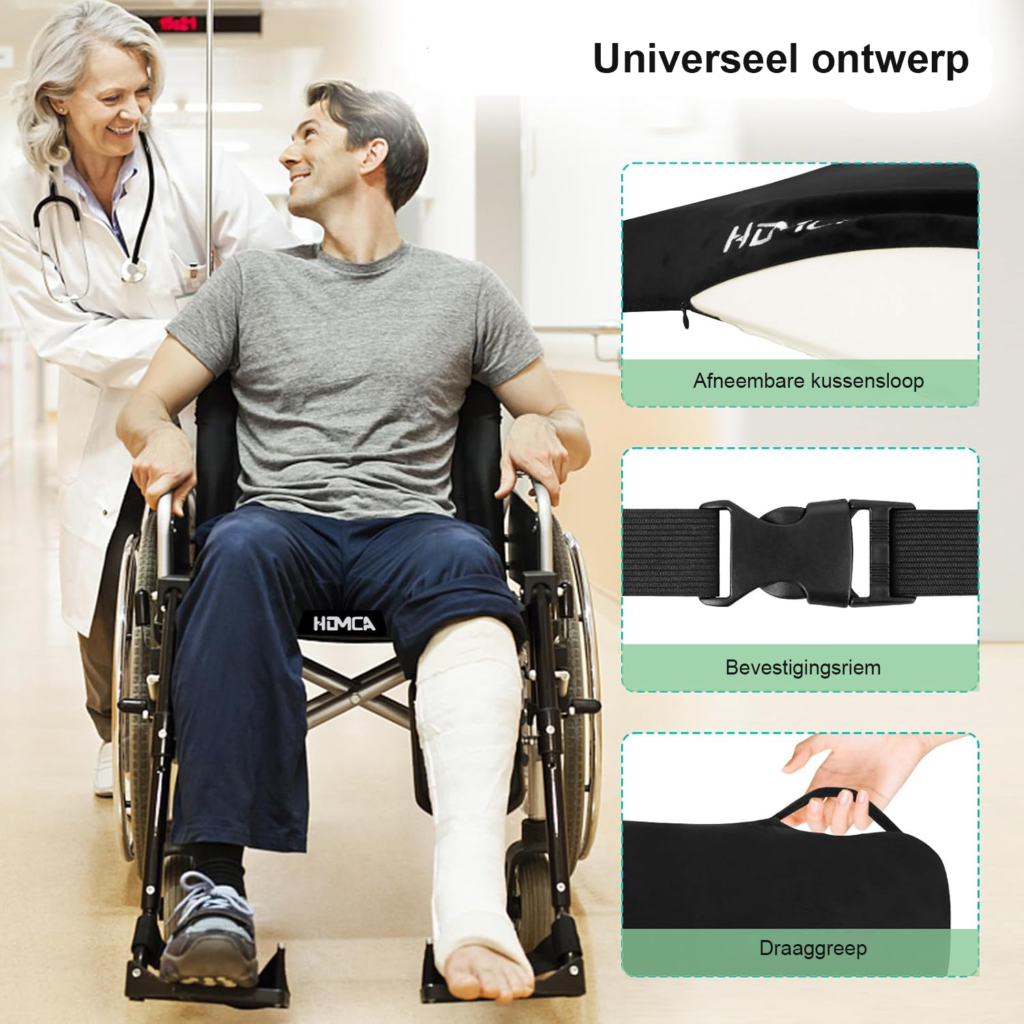 Zitkussen voor rolstoel van ergonomisch traagschuim, rechthoekig stuitkussen