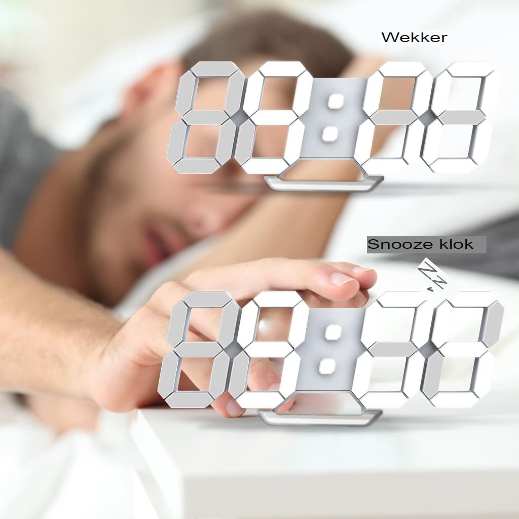 Digitale LED klok met temperatuurweergave en afstandsbediening voor slaapkamer