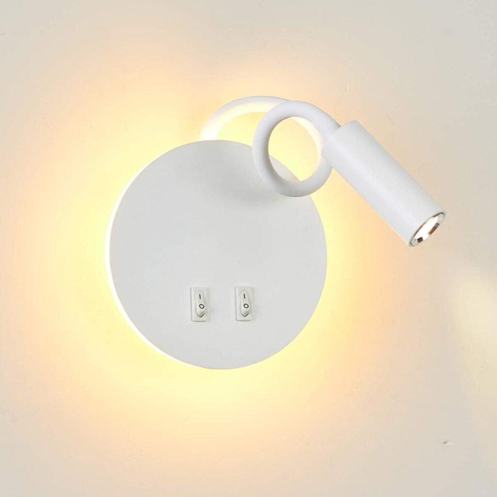 Flexibel bedlampje met zwanenhals en schakelaar