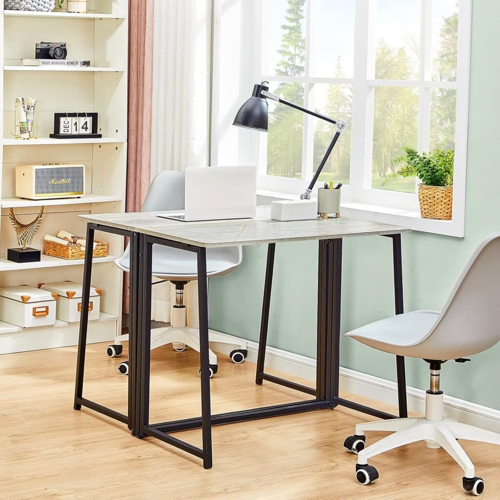 Opvouwbaar computerbureau 80 cm grijs voor laptop, studeren en thuiswerken
