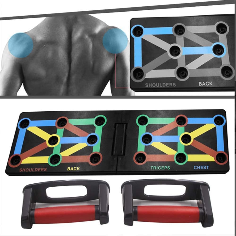 Push-Up Board - Opvouwbaar Fitnessboard - Kleurgecodeerde Handgrepen - Compact en Draagbaar Trainingsaccessoire