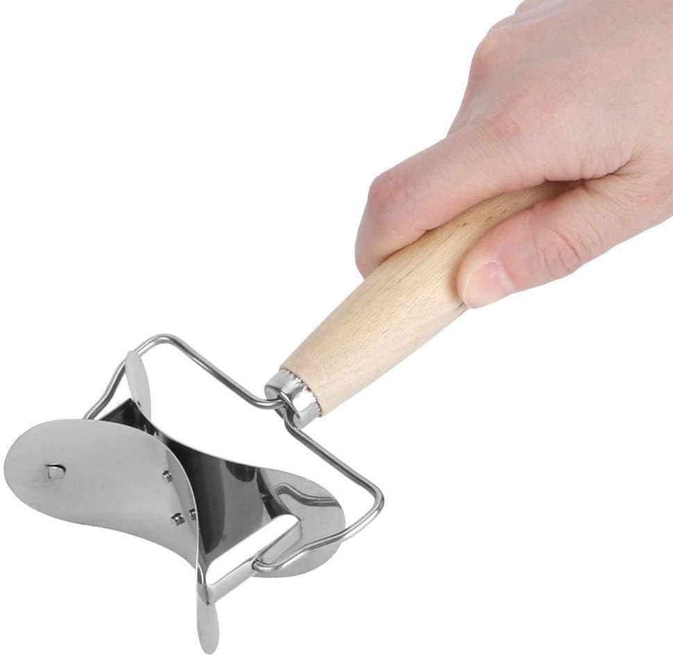 Dumpling maker set van RVS met houten deegroller voor zelfgemaakte dumplings