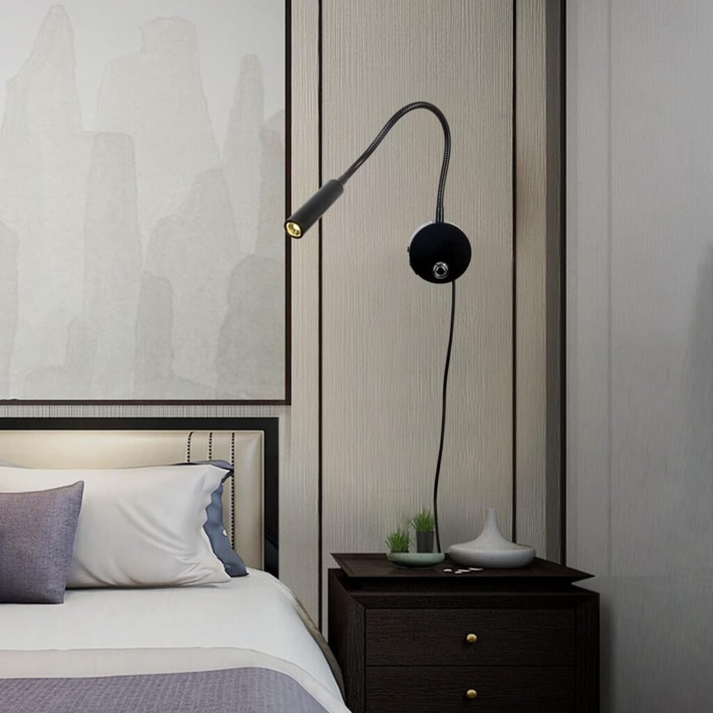 Wandlamp voor bed met touch bediening, USB-aansluiting en dimbare leeslamp van 3W
