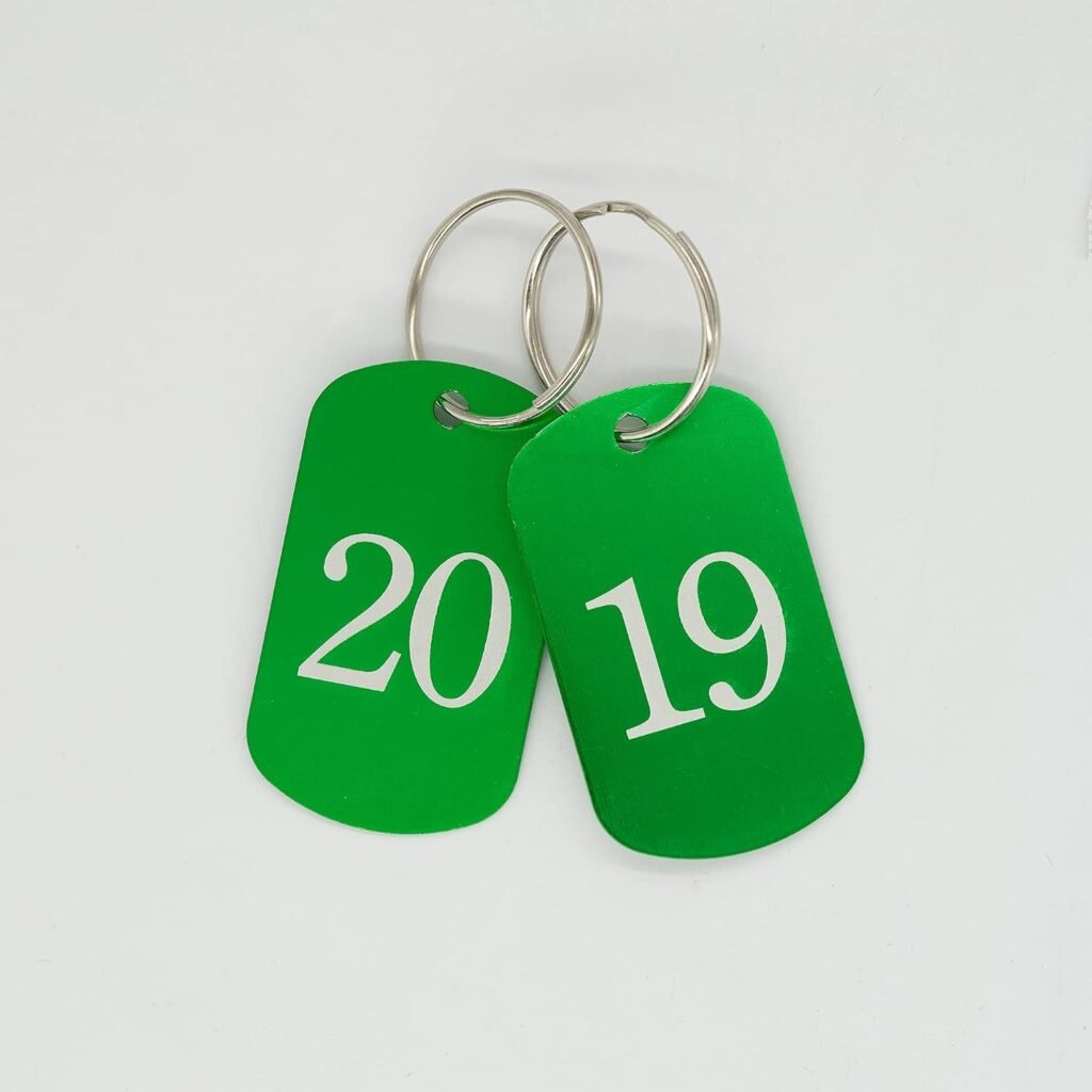 Aluminium nummerlabels en sleutelhangers set met gravure, personaliseerbare ID-tags 1-50