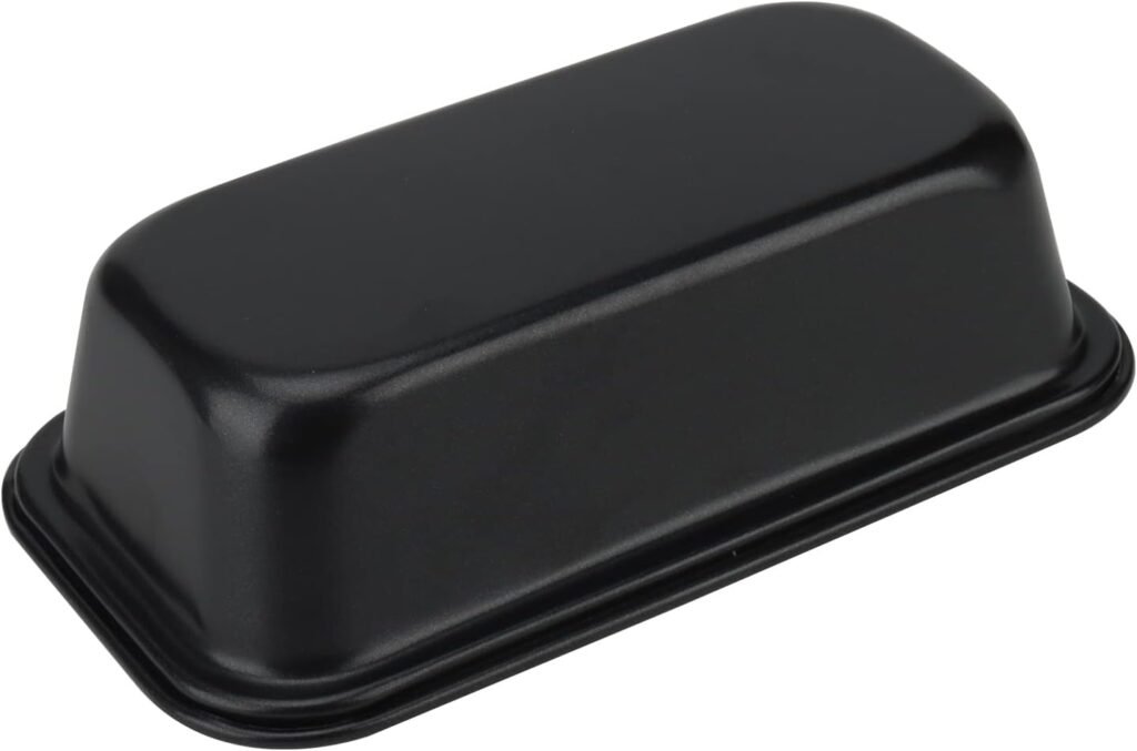 Mini broodbakvormen set van 6, zwarte antiaanbak bakvormen voor oven, 15,5 x 8,5 cm