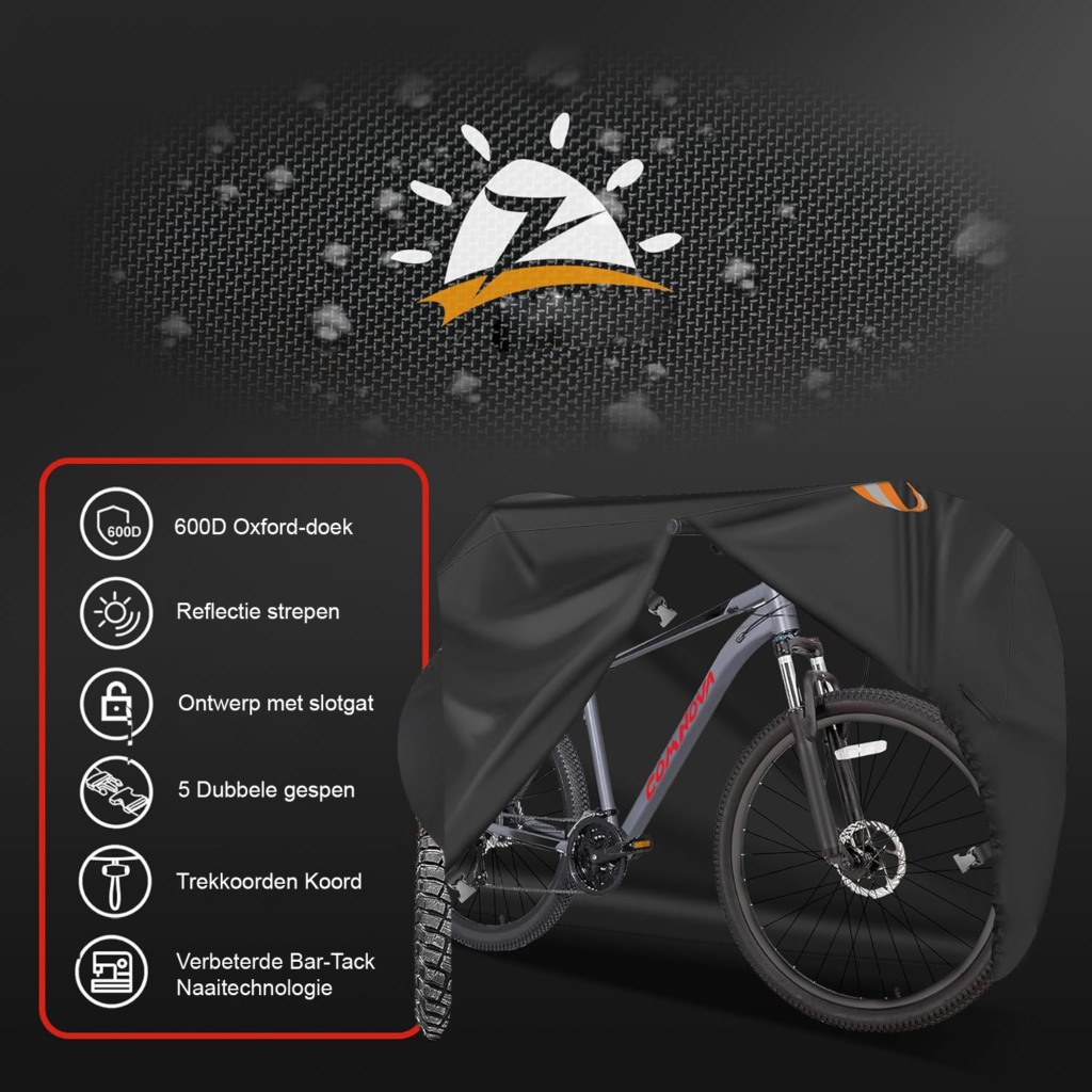 Waterdichte fietshoes voor 1 fiets met 600D PU-coating voor transport en buitenopslag