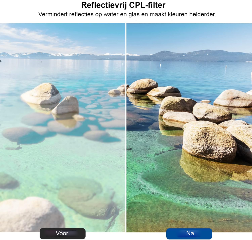 40,5 mm ND-filterset met ND2, ND4, ND8, UV- en CPL-filters voor camera-objectief