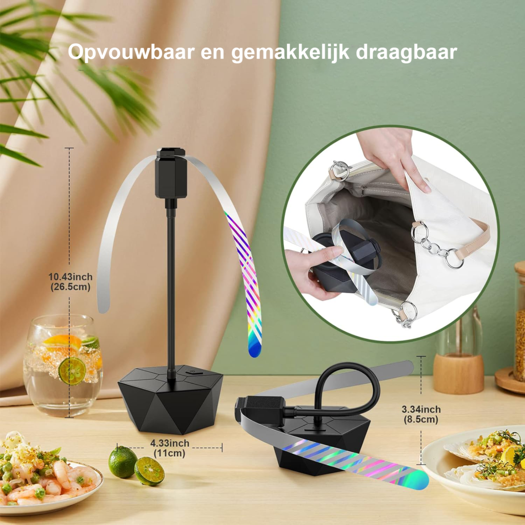 USB vliegenverjager voor op tafel, draagbaar en USB-aangedreven