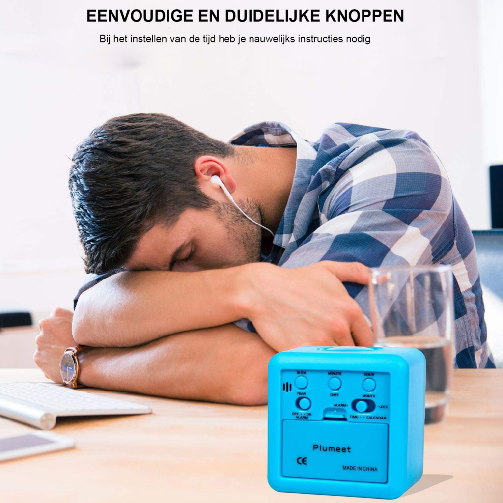 Digitale kinderwekker met nachtlicht – compact en eenvoudig instelbaar
