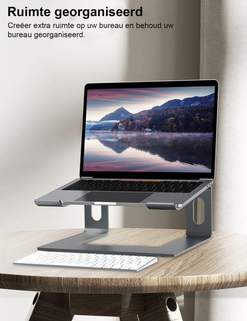 Ergonomische laptopverhoger voor bureau, geschikt als laptophouder voor MacBook, Dell en HP