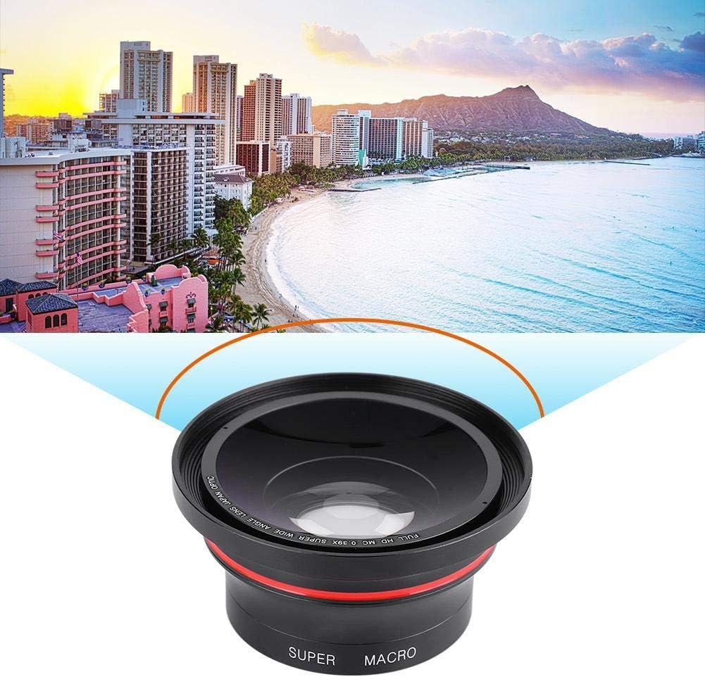 37 mm HD groothoeklens met macrolens en telefoonclip voor smartphone, camcorder en DSLR-camera