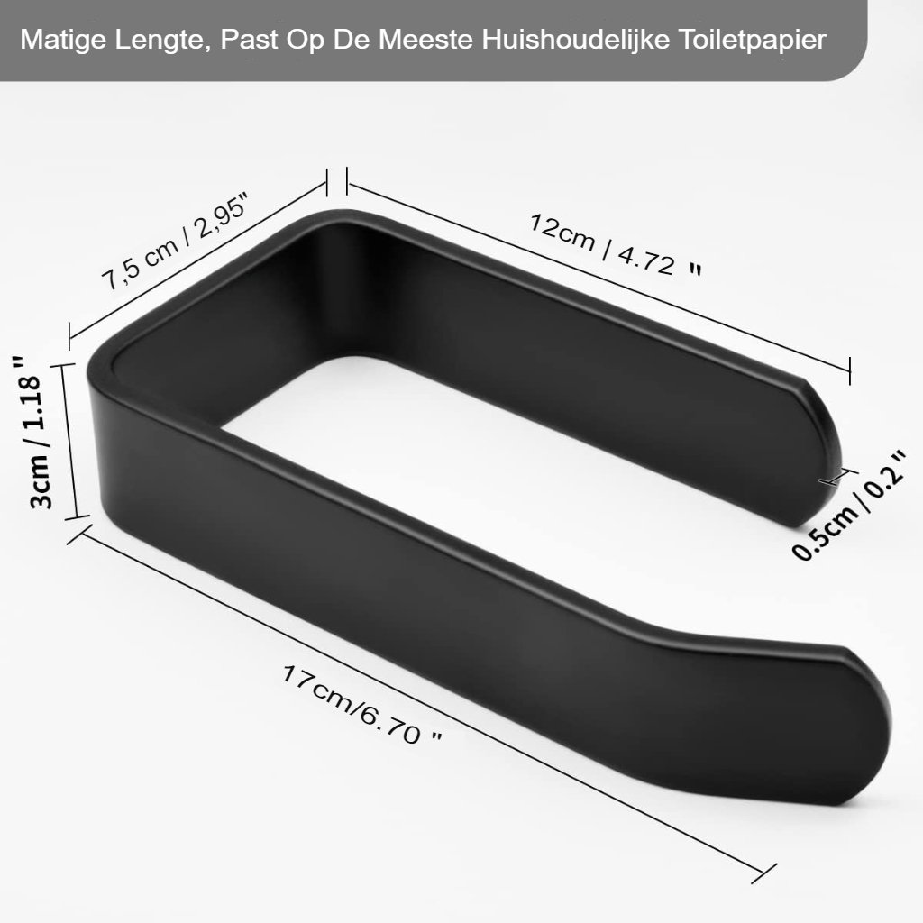 Zelfklevende toiletrolhouder van roestvrij staal voor de badkamer, modern design