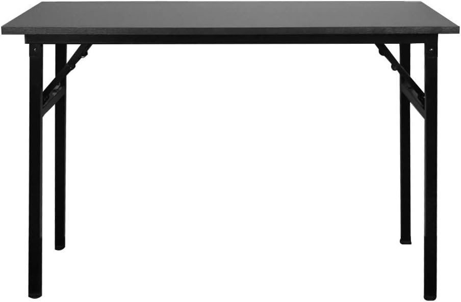 Vouwtafel zwart 100 x 60 x 75 cm, opvouwbaar bureau voor kantoor en studie