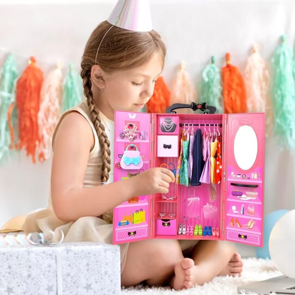 Poppenkast set met 8 handpoppen, kleding en accessoires voor kinderen en volwassenen