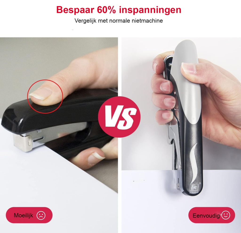 Grote nietmachine voor kantoor en magazijn - Nietmachine met grote capaciteit - Navulbaar - Professioneel gebruik