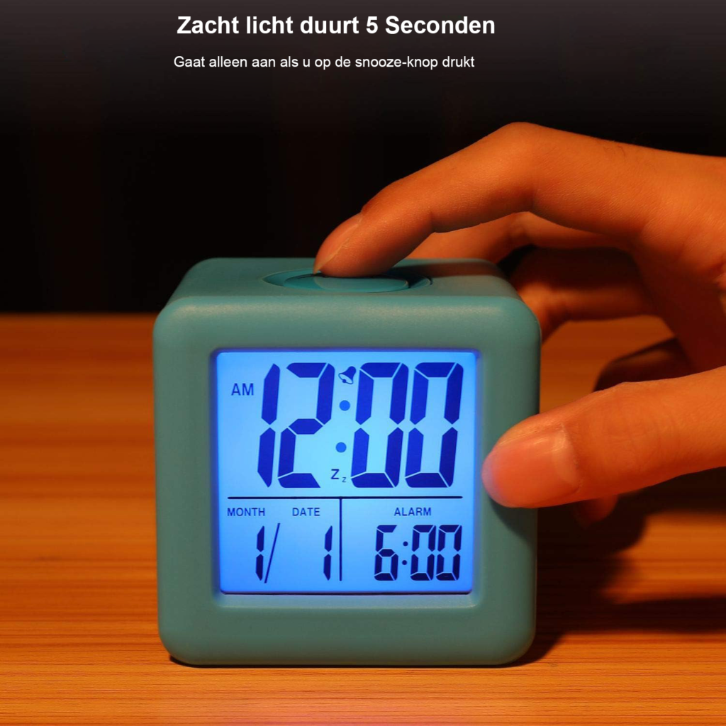 Digitale Kinderwekker met Nachtlicht - Kindvriendelijk Design - Eenvoudig Instelbaar - Compact Formaat