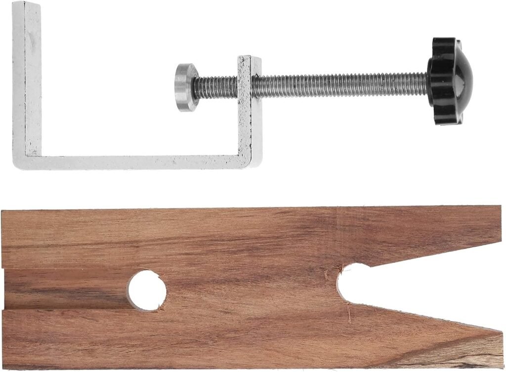 Houten Werkbank voor Juweliers - Sieradenwerkbank met V-vormige Klem - Voor Sieraden Maken, Polijsten en Graveren - Hout en IJzer