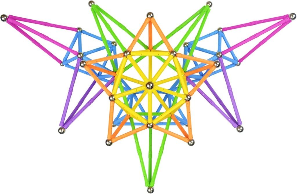 Magnetische bouwblokken 308-delig, educatief STEM constructiespeelgoed met opbergtas voor kinderen
