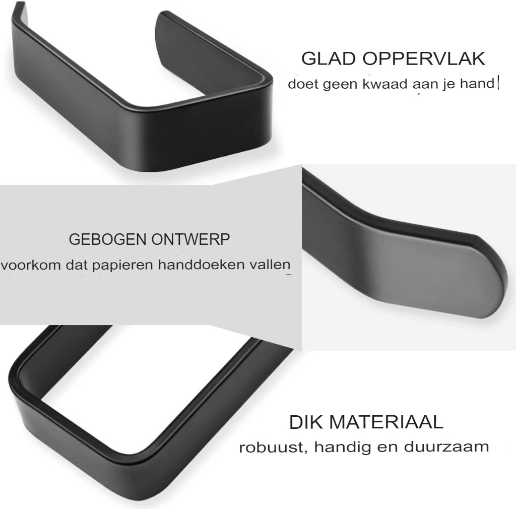 Zelfklevende toiletrolhouder van roestvrij staal voor de badkamer, modern design