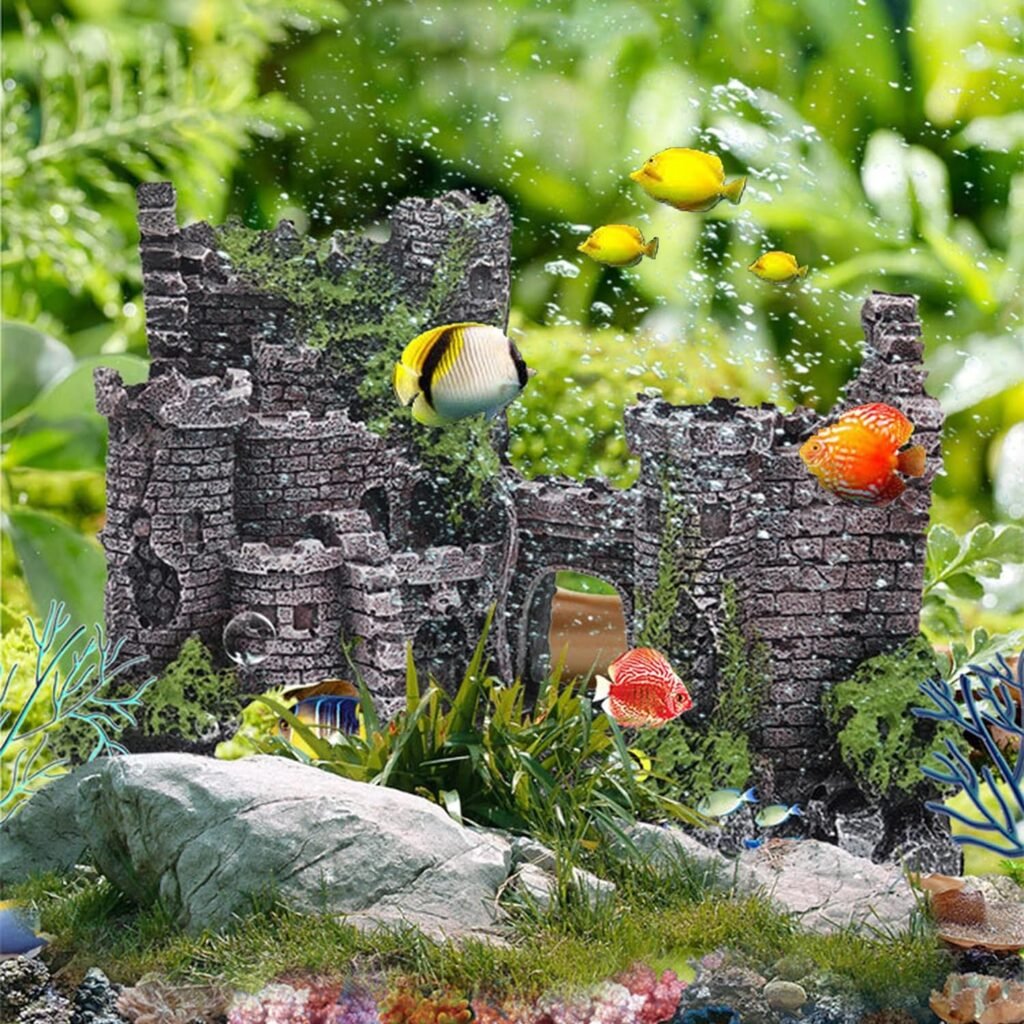 Aquarium decoratie ornament met natuurlijke verstopplaats voor vissen, realistisch ontwerp en levendige kleuren