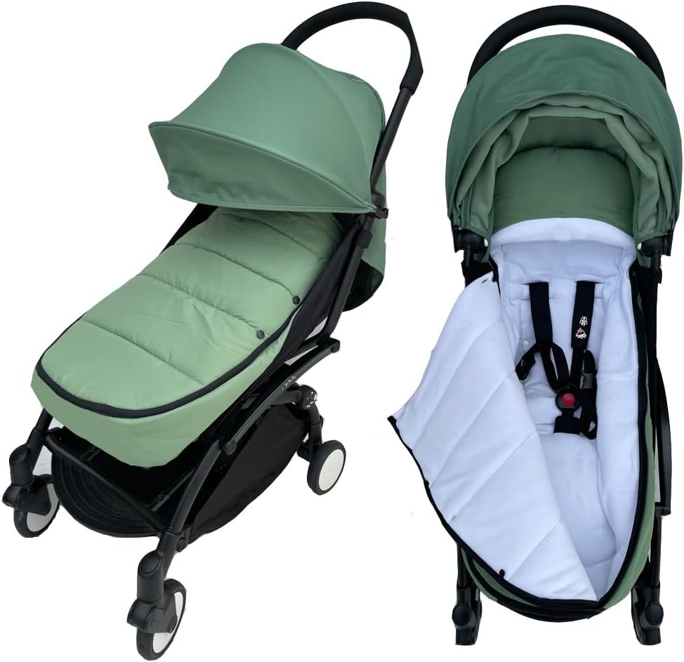 Winterslaapzak voor kinderwagen, universele voetenzak voor baby en peuter, groene uitvoering