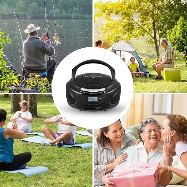 Draagbare CD speler boombox met Bluetooth en radiofunctie