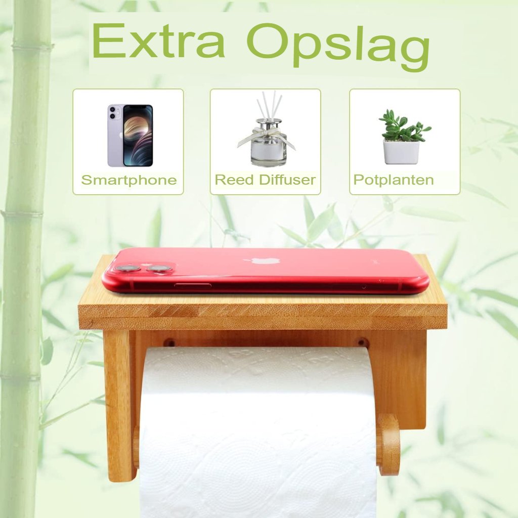 Toiletpapierhouder van roestvrij staal voor wand- en kastmontage