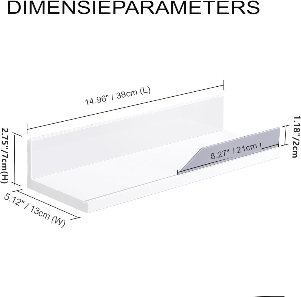 Zelfklevende RVS badkamer wandplank, 30 x 15 cm, zilverkleurige douche organizer voor toiletartikelen