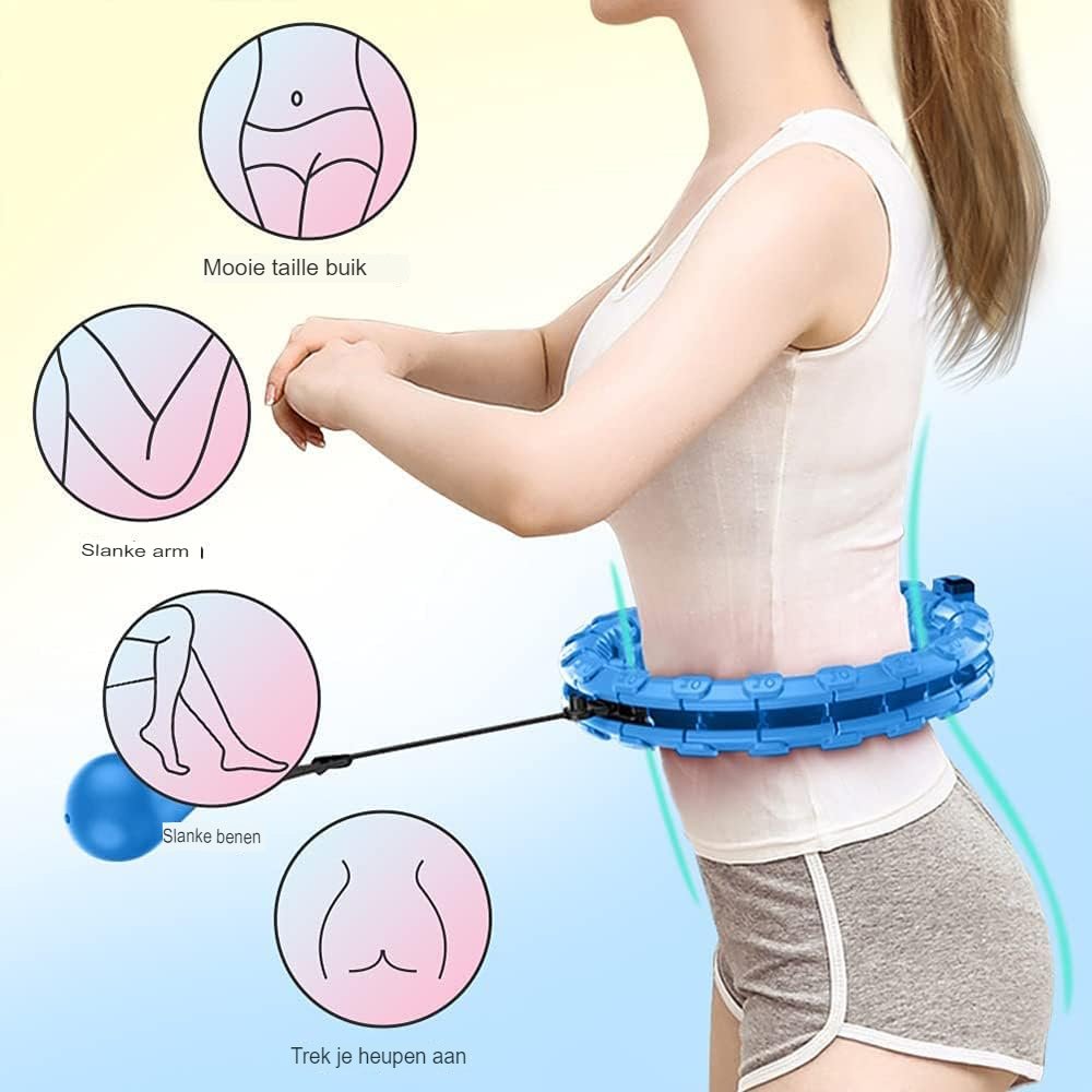 Fitness hoelahoep met weerstandsbanden - Verstelbare hoelahoep voor volwassenen - Workout voor beginners - Draagbaar ontwerpDe Gewichtsverlies Hoelahoep met Training Bands is jouw perfecte partner voor het bereiken van jouw fitnessdoelen. Met een combinatie van een hoelahoep en weerstandsbanden biedt dit product een veelzijdige en effectieve training voor volwassenen van alle fitnessniveaus.  Voordelen:  Verbrand calorieën en verlies gewicht terwijl je plezier hebt met hoelahoepen. Versterk en vorm je buikspieren, billen, benen en armen met de weerstandsbanden. Verbeter je balans, coördinatie en houding met regelmatige training. Pas de weerstand aan je trainingsbehoeften aan door de banden eenvoudig te verwijderen of toe te voegen. Compact en draagbaar ontwerp maakt het gemakkelijk om overal te trainen, thuis of onderweg. Effectieve Gewichtsverlies Training  De Gewichtsverlies Hoelahoep met Training Bands biedt een effectieve en plezierige manier om calorieën te verbranden en gewicht te verliezen. Door regelmatig te hoelahoepen kun je je metabolisme stimuleren en overtollig vet verbranden. Het toevoegen van weerstandsbanden aan je trainingssessies verhoogt de intensiteit, waardoor je nog meer calorieën kunt verbranden en sneller resultaten kunt behalen.  Volledige Lichaamstraining  Met de Gewichtsverlies Hoelahoep kun je verschillende spiergroepen tegelijk trainen. Het draaien van de hoepel helpt bij het versterken en vormgeven van je buikspieren, billen, benen en armen. Door de weerstandsbanden te gebruiken, kun je de weerstand aanpassen en specifieke spiergroepen targeten voor een complete lichaamstraining.  Verstelbare Weerstandsbanden  De hoelahoep wordt geleverd met verstelbare weerstandsbanden, waardoor je de intensiteit van je training kunt aanpassen aan je individuele fitnessniveau en doelen. Door de banden eenvoudig toe te voegen of te verwijderen, kun je de weerstand verhogen of verlagen en je training aanpassen aan je behoeften.  Verbeterde Balans en Coördinatie  Naast het verbranden van calorieën en het opbouwen van spieren, helpt de ANUEW Gewichtsverlies Hoelahoep ook bij het verbeteren van je balans, coördinatie en houding. Het draaien van de hoepel en het werken met de weerstandsbanden dagen je lichaam uit om stabiliteit te behouden, wat bijdraagt aan een betere algehele lichaamscontrole.  Duurzaam en Draagbaar Ontwerp  De Gewichtsverlies Hoelahoep is gemaakt van hoogwaardige materialen die duurzaamheid garanderen, zelfs bij intensief gebruik. Het compacte en draagbare ontwerp maakt het gemakkelijk om overal te trainen, of je nu thuis, in de sportschool of buiten bent. Daarnaast is de hoelahoep eenvoudig te monteren en te demonteren voor handige opslag en transport.  De verpakking bevat  1 x Gewichtsverlies Hoelahoep 2 x Verstelbare weerstandsbanden 1 x Handleiding voor gebruik en montage Productspecificaties  Materiaal: Kunststof, schuim Hoogte: Verstelbaar Gewicht: 840 g Kleur: Zwart en groen Afmetingen: Hoelahoep diameter: 100 cm, Lengte weerstandsbanden: 120 cm Bestel nu en bereik jouw fitnessdoelen met de ANUEW Gewichtsverlies Hoelahoep met Training Bands!