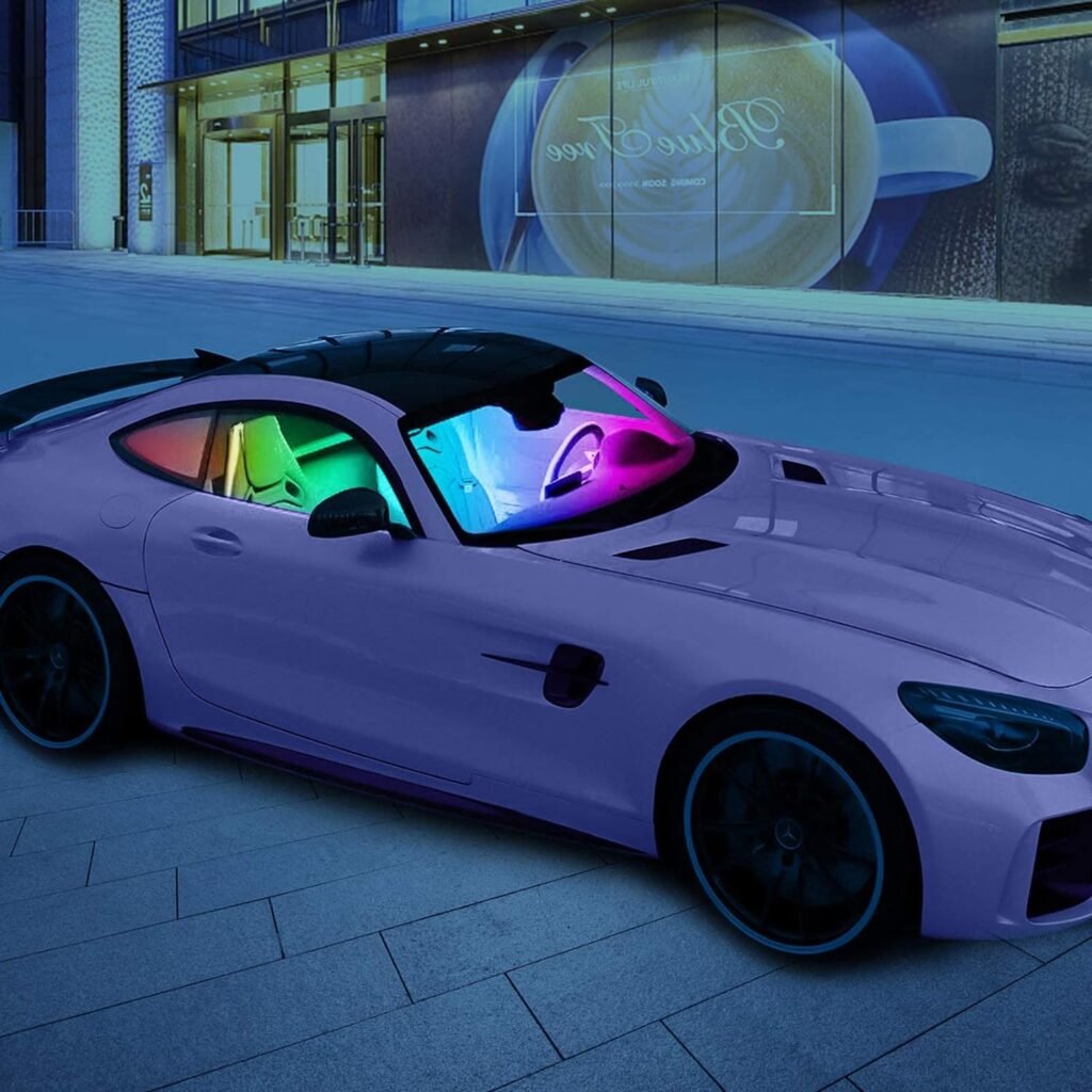 Auto interieur LED verlichting met Bluetooth, multicolor sfeerlicht en afstandsbediening