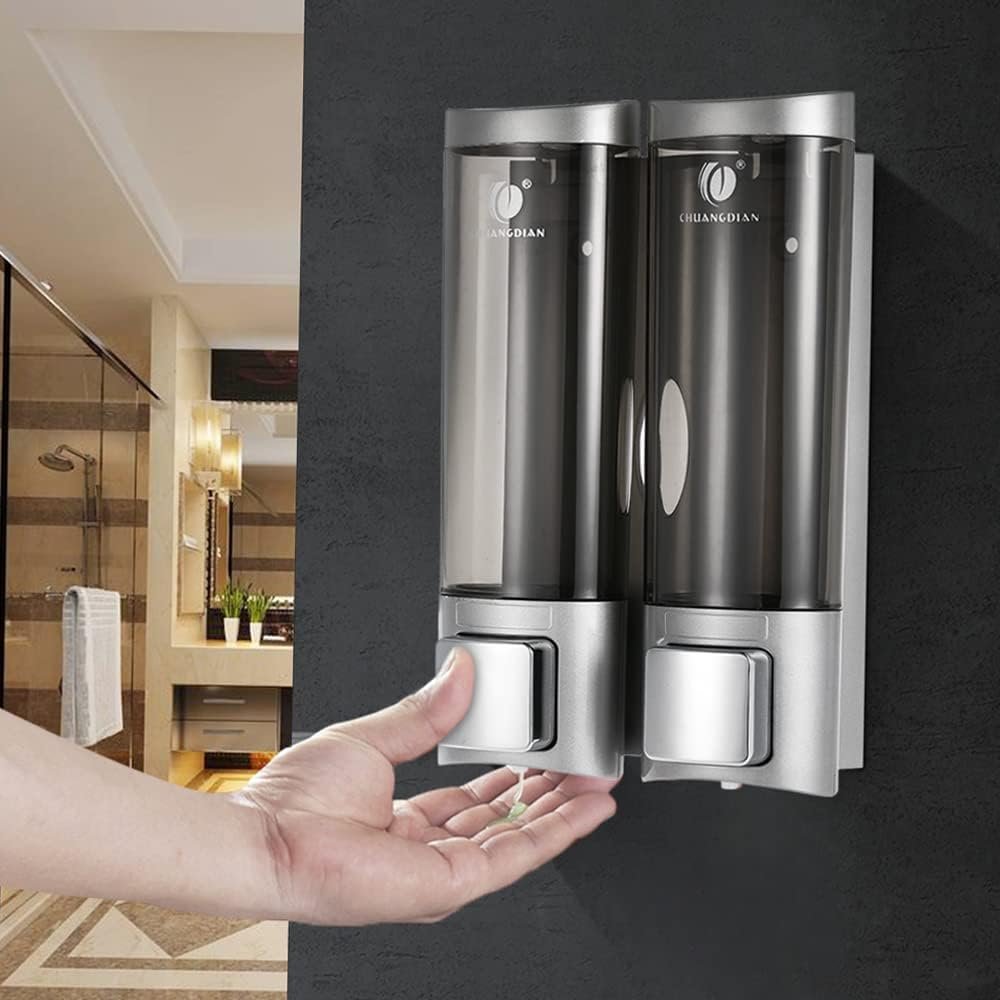 Wandgemonteerde Zeepdispenser Zwart - Vloeibare Zeepdispenser - Muurbevestiging - Hygiënische Handzeepdispenser