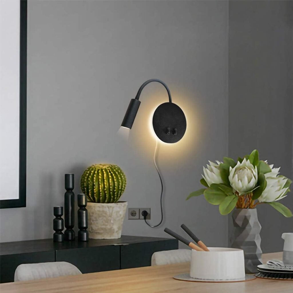 Dimbaar LED leeslampje voor bed met flexibele hals, klem en aanraakbediening