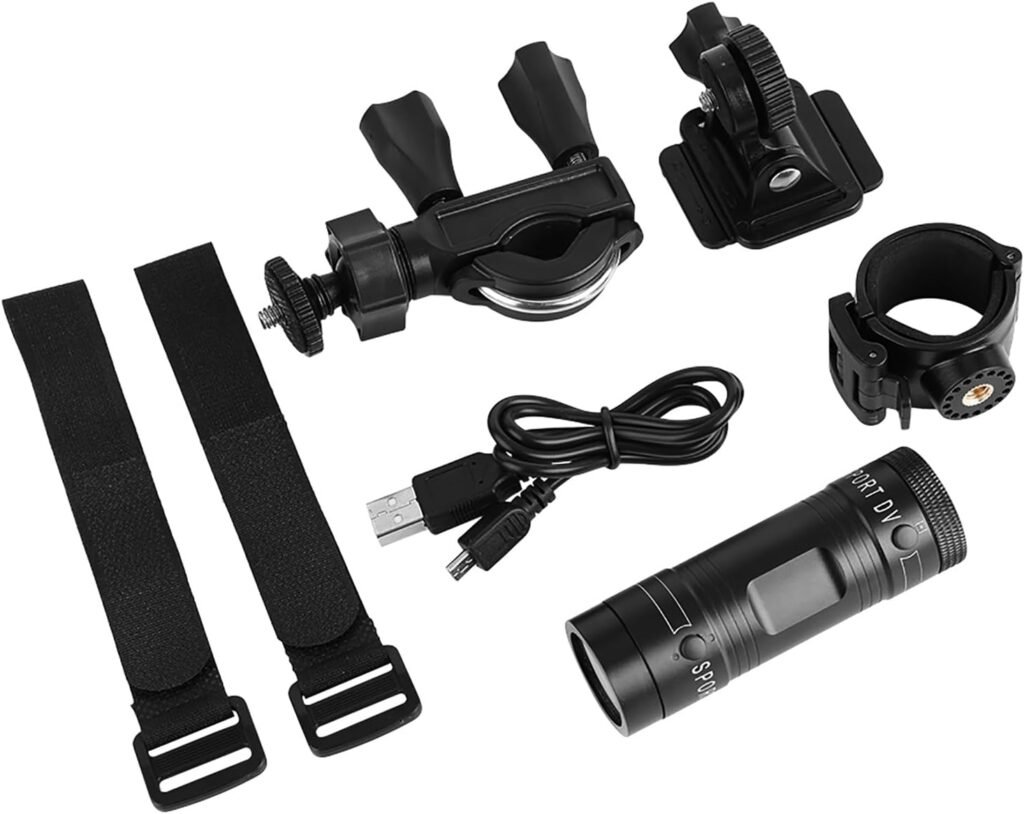 Sportcamera met groothoeklens voor Full HD-opnames, compact, draagbaar en waterdicht, geschikt voor sportfietsen